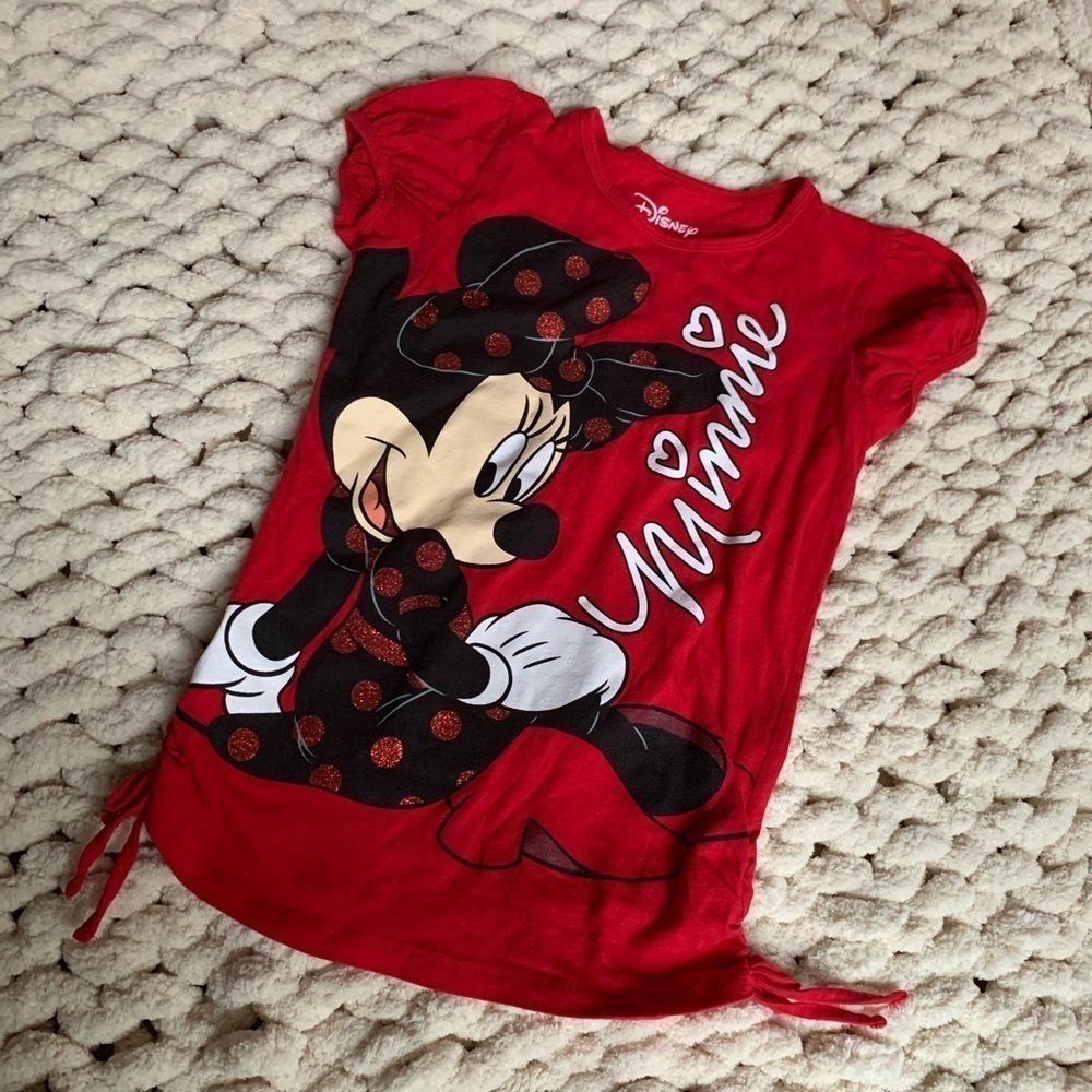Minnie Mouse Red Tee Shirt Large L Disney